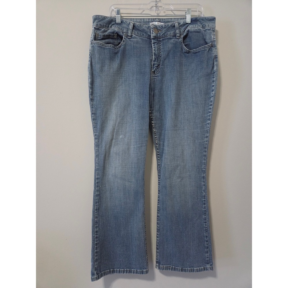 Riders by Lee Womens Mid Rise‎ Bootcut Jeans Medium Wash Blue 16P 13050H6